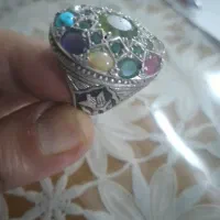 انگشترجواهری بسیارزیبا وتک مخراج کاری|جواهرات|همدان, |دیوار