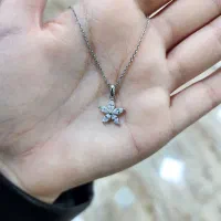 گردنبند ۵ پر نقره اصل کد ۱۲۳۴