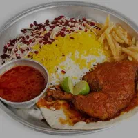 زرشک پلو با مرغ کامل 150000