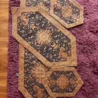 چهار تیکه ترمه رومیزی+دو عدد سجاده