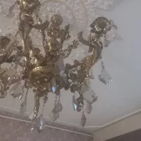 لوستر برنز سیاه قلم|لوستر و چراغ آویز|کرمانشاه, |دیوار