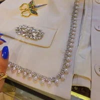 جواهر دوزی لباس مجلسی و چادر عروس|لباس|کرمان, |دیوار