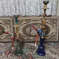 دو عدد قلیون برنجی