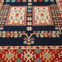 فرش ۹ متری طرح سنتی زمینه سرمه ای|فرش|اصفهان, رزمندگان|دیوار
