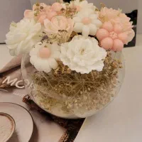 شمع گل خاص و زیبا...باکس گل هدیه ی خاص و ماندگار|صنایع دستی و سایر لوازم تزئینی|اهواز, پادادشهر|دیوار