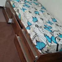 تخت یک‌نفره باکس دار وبا تشک خوشخواب