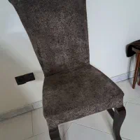 ۴ عدد صندلی طوسی و شکلاتی نو نو