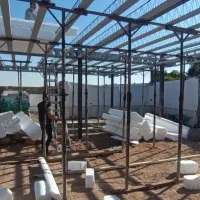 آرماتوربندی اسکلت فلزی تیرچه بتن استخر الماتور