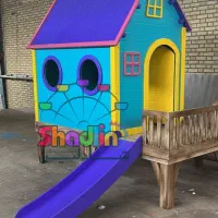 کلبه سرسره دار/خانه بازی چوبی/راه اندازی/شادلین|اسباب‌‌بازی|رامسر, |دیوار