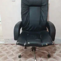 صندلی چرخدار روکش چرم صنعتی