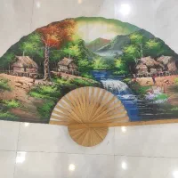 تابلو منظره طرح بادبزن دستی