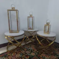سه عدد فانوس طلایی و سه عسلی ست خودش ب فروش میرسه|مبلمان خانگی و میز عسلی|رباط‌کریم, |دیوار