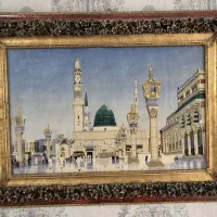 تابلو فرش مسجد النبی در حد نو چله ابریشم