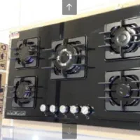 اجاق گاز صفحه ای شیشه ای و استیل مربع
