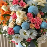 باکس گل طبیعی آبی