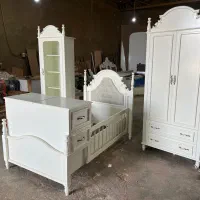 تخت دو منظوره سیسمونی کودک نوجوان گوشواره ای ۲|تخت و سرویس خواب|تبریز, |دیوار