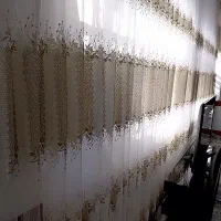 18 متر پرده پذیرایی جنس حریر وگیپور ترک شاین دار