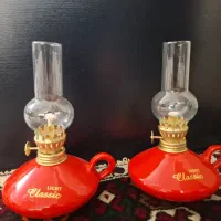 چراغ گرد سوز نفتی ۲ عدد هدیه یلدایی|صنایع دستی و سایر لوازم تزئینی|قم, قلعه یزدیها|دیوار