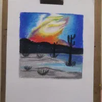 نقاشی با مداد شمعی