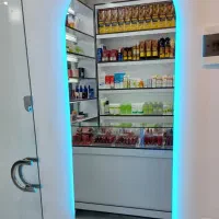 آینه با رنگ آبی آسمانی  همراه با نصب رایگان