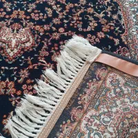 کناره فرش یک در چهار سرمه ایی درحد نو|فرش|کرمانشاه, |دیوار