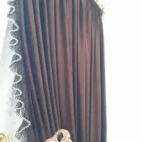والان پرده مخمل جیر دو طرف با یراق