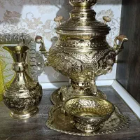 سرویس سماور ذغالی برنجی