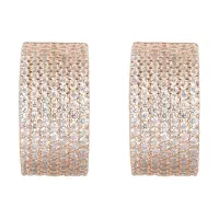 گوشواره نقره عیار ۹۲۵ رزگلد زنانه فولی فولیه