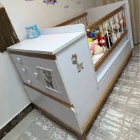 تخت کودک و نوجوان همراه با کمد