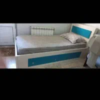 تخت یکنفره سفارشی ام دی اف همراه تشک