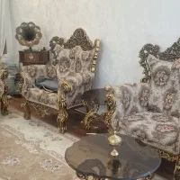 مبل سلطنتی 9 نفره|مبلمان خانگی و میز عسلی|چناران, |دیوار