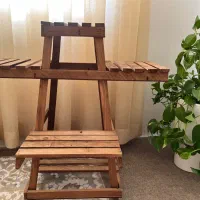 پایه گلدان چوبی