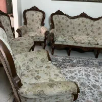 مبلمان استیل و ۳ عدد عسلی|مبلمان خانگی و میز عسلی|مشهد, هفت تیر (حافظ)|دیوار
