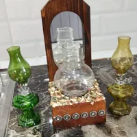 جاشمعی چوبی وچراغ خواب نفتی