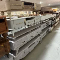 میز تلویزیون طرح ساده شومینه