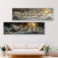 تابلو‌ بوم مخمل اسب ۲