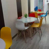 میز و صندلی فایبرگلاس بامبو پایه پلیمری رویا