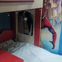 تخت دوطبقه ومیز مطالعه کودک|تخت و سرویس خواب|فردیس, نسترن غربی|دیوار