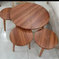 جلو مبلی مستطیل سه تیکه و گرد چهار تیکه