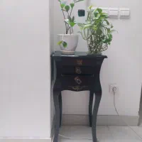 میز تلفن دکوری کاملا سالم دو کشوعه