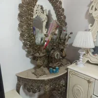 آینه شمعدان و بخاری در حد نو