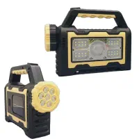 چراغ قوه و نورافکن شارژی خورشیدی و پاور بانک دارد