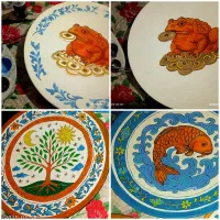 نقاشی رو سفال، دیوارکوب