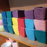 گلدان سرامیکی رنگی سایز کاکتوس و ساکولنت کوچک عمده