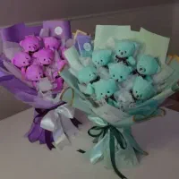 دسته گل و باکس عروسکی|گل مصنوعی|شیراز, گل سرخ|دیوار