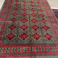 فرش دستباف (بساک)۶ متریهای سز قرمز بلوچ زیبا|فرش|مشکیندشت, |دیوار