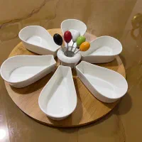 ست کفگیر ملاقه ، اردو خورب و ظرف پذیرایی سه طبقه