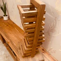 آباژور تمام  چوبی روسی/ترکیب هنر و طبیعت|چراغ خواب و آباژور|اصفهان, شفق|دیوار