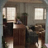 پرده راهرو چوبی