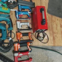 دریل ماکیتا اره چکشی اره گرد بر منگنه پمپ باد تیپو